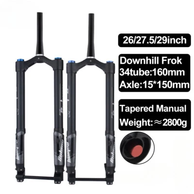 26*5.0inch Snow Bike MTB E-bike Inverted Suspension Fork Thru Axle 150*15mm - Image 1 of 4