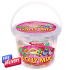Swizzels Lolly Mix 1Kg Sweets Bucket - Party Variety Mix Kids Sweet Tub