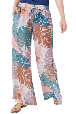 Jantzen Relaxed Printed Lounge Pant Palm Print - Image 1 of 2