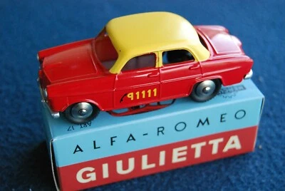 NICE HACHETTE No17 MERCURY TOYS ALFA ROMEO GIULIETTA BERN TAXI RED & YELLOW - Photo 1/4