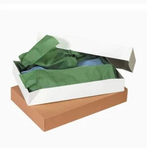 Scatole bianche regalo abbigliamento due pezzi, 11 1/2" x 8 1/2" x 1 5/8", confezione da 100 NUOVE - Foto 1 di 6