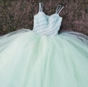 Mori Lee Quinceanera Pastel Mint Green Dress Size 5/6 - Picture 1 of 12