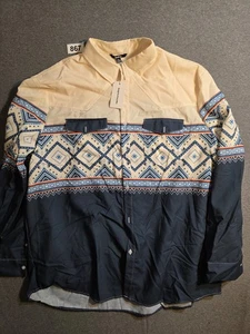 NWT Ouku Western Tribal 3X Mens Button Down. New- Mexican Cowboy Feel - Picture 1 of 8