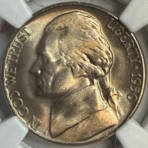 1950 D Jefferson Nickel Key Date NGC MS65 Exact Coin Imaged - Picture 1 of 4