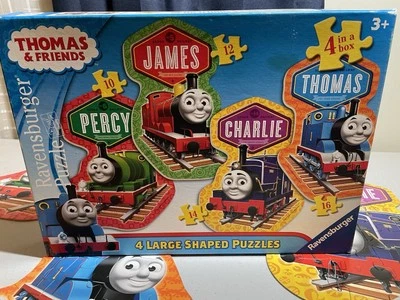 Rompecabezas Ravensburger Thomas & Friends 4 formas grandes Percy James Charlie & Thomas Foto 1 de 3