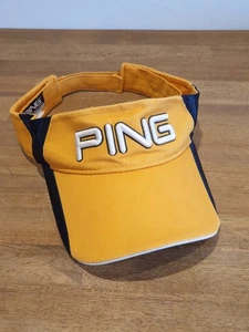 Ping Golf Strapback Schirmmütze verstellbar gesticktes Logo Sonnenkappe blau & orange  - Bild 1 von 8