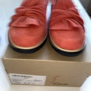 Clark’s Sharon Dasher Red suede NWB Sz 10US - Picture 1 of 7