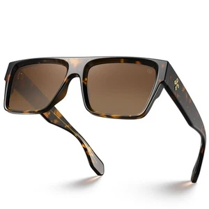 Oversized Square Flat Top Sunglasses Women Men Retro Trendy Fashion Accessori... - Picture 1 of 7