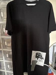 RARA T-shirt nera RDRKSDW Rick Owens taglia large nuova toppa testa grande sup - Foto 1 di 9