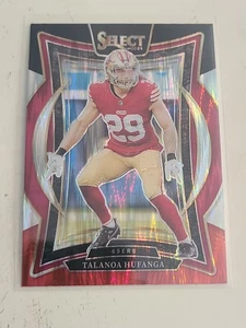 2024 Panini Select Talanoa Hufanga Black & Red Prizm Shock 49ers #46 - Picture 1 of 1