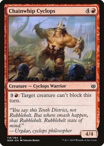 Chainwhip Cyclops 3x FOIL WAR MTG War of the Spark común como nuevo rojo - Imagen 1 de 1