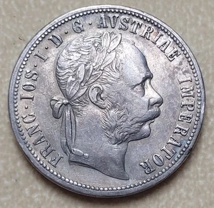 AUSTRIA 1878 Un Florín BONITA EF XF KM# 2222 Moneda de Plata Austriaca - Imagen 1 de 2