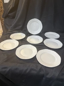 hutschenreuther selb bavaria Racine All White Set 8 Brotteller 6 1/4 Zoll - Bild 1 von 11