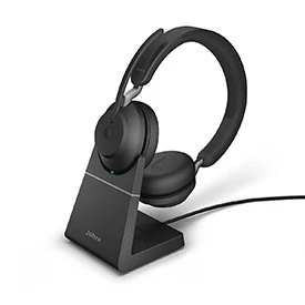 Jabra Evolve2 65 USB-A MS Stereo Headset with Charging Stand - Image 1 of 3