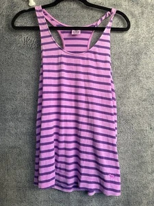 Canotta Victoria's Secret viola a righe. Taglia Large. Y2K - Foto 1 di 3
