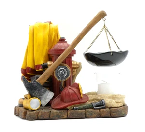 Yankee Candle Fireman Work Equipment Tart Warmer Figurine Fire Fighter Decor - Picture 1 of 11