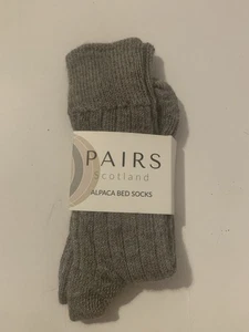Pairs Scotland Alpaca Bed Socks Grey 4-7 RRP 30 Freepost - Picture 1 of 9