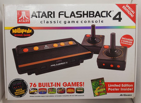 Atari Flashback 4 Anniversary Special Edition Game Console 76 Games & Poster