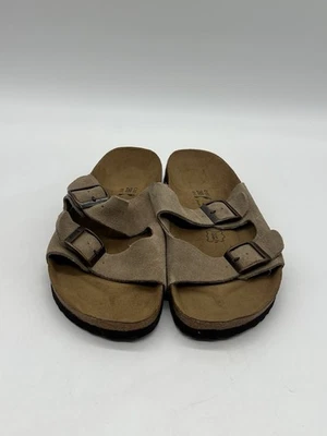 Sandalias Birkenstock Betula Para Hombre Talla 10 Estrechas Marrón Gamuza 2 Correas Hebilla Zapatos. Foto 1 de 4