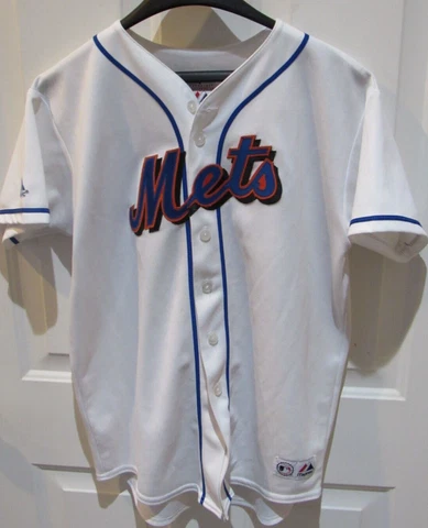 Vintage New York Mets Jose Reyes # 7 MLB Baseball Jersey SEWN boy's XL Majestic Cover