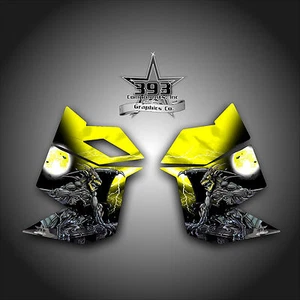CALCOMANÍA DE GRÁFICOS SKI DOO REV XP MOTO DE NIEVE CON GRÁFICOS TRINEO PEGATINA PANEL LATERAL GUARDIÁN AMARILLO - Imagen 1 de 1