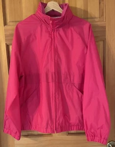 Pacific Trail Women's XL Full Zip Windbreaker Jacket Pink Lined Hood 90s Y2K - Picture 1 of 12
