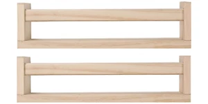 Wooden Spice Jar Rack x2 IKEA BEKVAM Aspen /Wall Storage Holder Book Shelf NEW - Picture 1 of 1