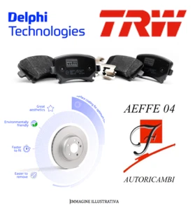 KIT DISCHI FRENO E PASTIGLIE DELPHI E TRW ANTERIORI FIAT PANDA (312) DAL 2012 - Foto 1 di 6