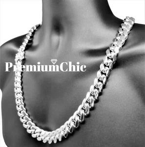 16MM Mens Miami Cuban Link Chain HEAVY Stainless Steel Polished Never Fades - Picture 1 of 6