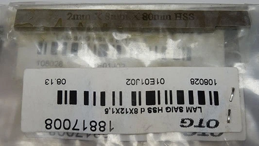 Lame à saigner HSS marque OTG 2 x 8 x 80 mm - Photo 1/1