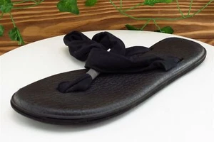 Sandalias de mujer Sanuk talla 10 M negras con tira trasera - Imagen 1 de 7