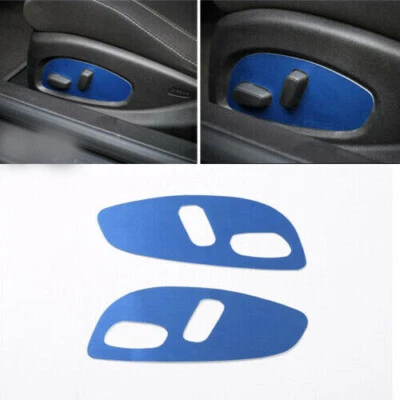 2x Seat Adjustment Switch Button Panel Trim Cover for Chevrolet Camaro 2017+Blue - Image 1 of 4