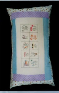 Garden Time Pillow Stitchery Pattern Primitive Embroidery - Picture 1 of 3