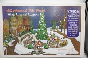 Dept 56 All Around The Park Village animiertes Zubehör-Set Weihnachtsarbeiten - Bild 1 von 11