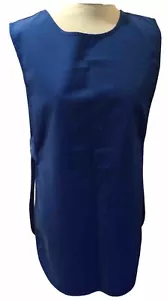Quality Mid BluePolycotton Tabard Apron Cleaning Medical Salon Chef FREE P&P - Picture 1 of 5