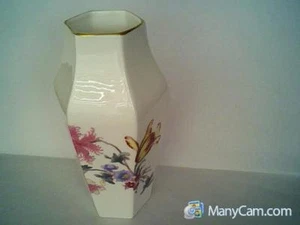 Coalport 6" Hexagonal Posy Vase, Leighton Sprays. - Picture 1 of 5