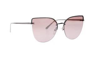 Tom Ford Ingrid-02 TF652 14Z Silver Mirrored Metal Cat Eye Sunglasses 60-17-135 - Picture 1 of 2