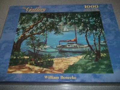 NIB MB Gallery Wm Benecke "Tranquil Harbor" 1000 Piece 20 1/8"x 26 3/16" SEALED  - Image 1 of 4