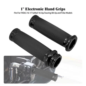 1" Electronic Throttle Handlebar Hand Grips For Harley Touring Electra Glide 08+ - Picture 1 of 17