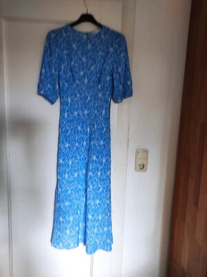 Maxi Sommerkleid strahlendes Hellblau Viskose - Bild 1 von 4