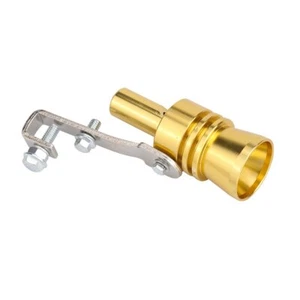 GOLD Fake Turbo Sound Exhaust Whistle Blow off Valve Simulator Whistler XL - Picture 1 of 5