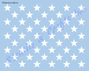 1" STERNENSCHABLONE "50 STERNE" VORLAGE BASTELN MALEN FARBE SCRAPBOOK KUNST 9,5"x11,5" - Bild 1 von 1