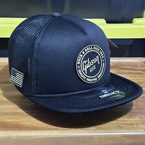 Cappello camionista uomo stile snapback Gibson USA logo snapback Decky Hat - Foto 1 di 5
