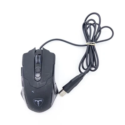Pictek T7 Wired USB Color Change Gaming Mouse w/ DPI Switch, Black - Image 1 of 4
