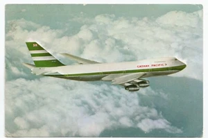 Rolls Royce angetriebene Boeing Cathay Pacific Airlines Flugzeug Werbung Postkarte - Bild 1 von 2