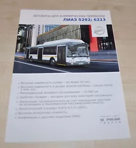 Folleto de autobús ruso Liaz 5292 6213 - Imagen 1 de 3