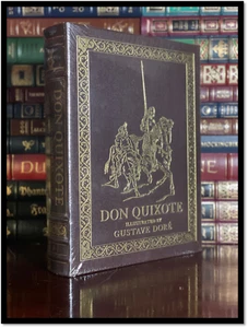Don Quixote Illustrated by Dore New Easton Press Leather Bound Oversize Hardback - Picture 1 of 9