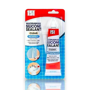 Sellador de tubo de silicio transparente impermeable sanitario ventana fregadero baño ducha - Imagen 1 de 7