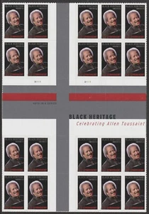 US 5957 Black Heritage Allen Toussaint F cross gutter block 20 A MNH 2025 - Picture 1 of 1