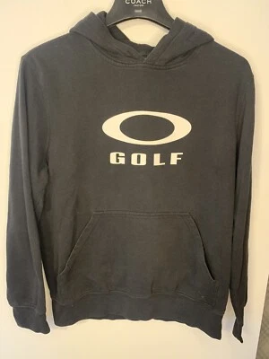 Oakley Suéter Adulto Mediano Negro Blanco Logo Golf Exterior Sudadera con Capucha Hombres Foto 1 de 4